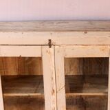 Old Burmese teak showcase white-ecru patina