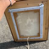 Tableau by Claude Gauthier: Equestrian portrait with a dog in a park.