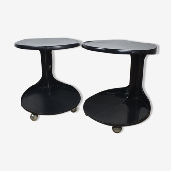 Paire de tables d'appoint space age