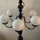 Vintage "Lamppost" in opaline and wood 6 fires