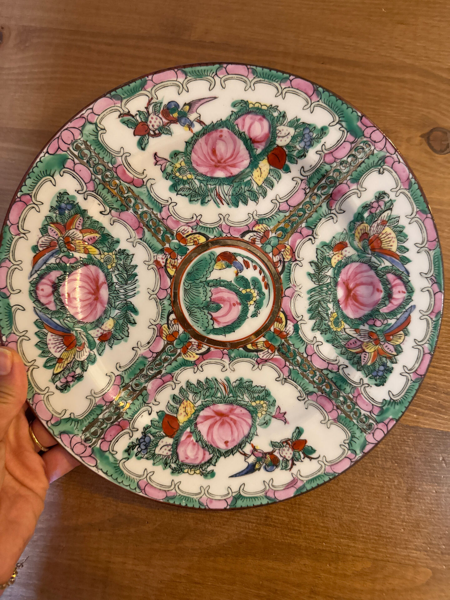 Hand-painted dessert plate