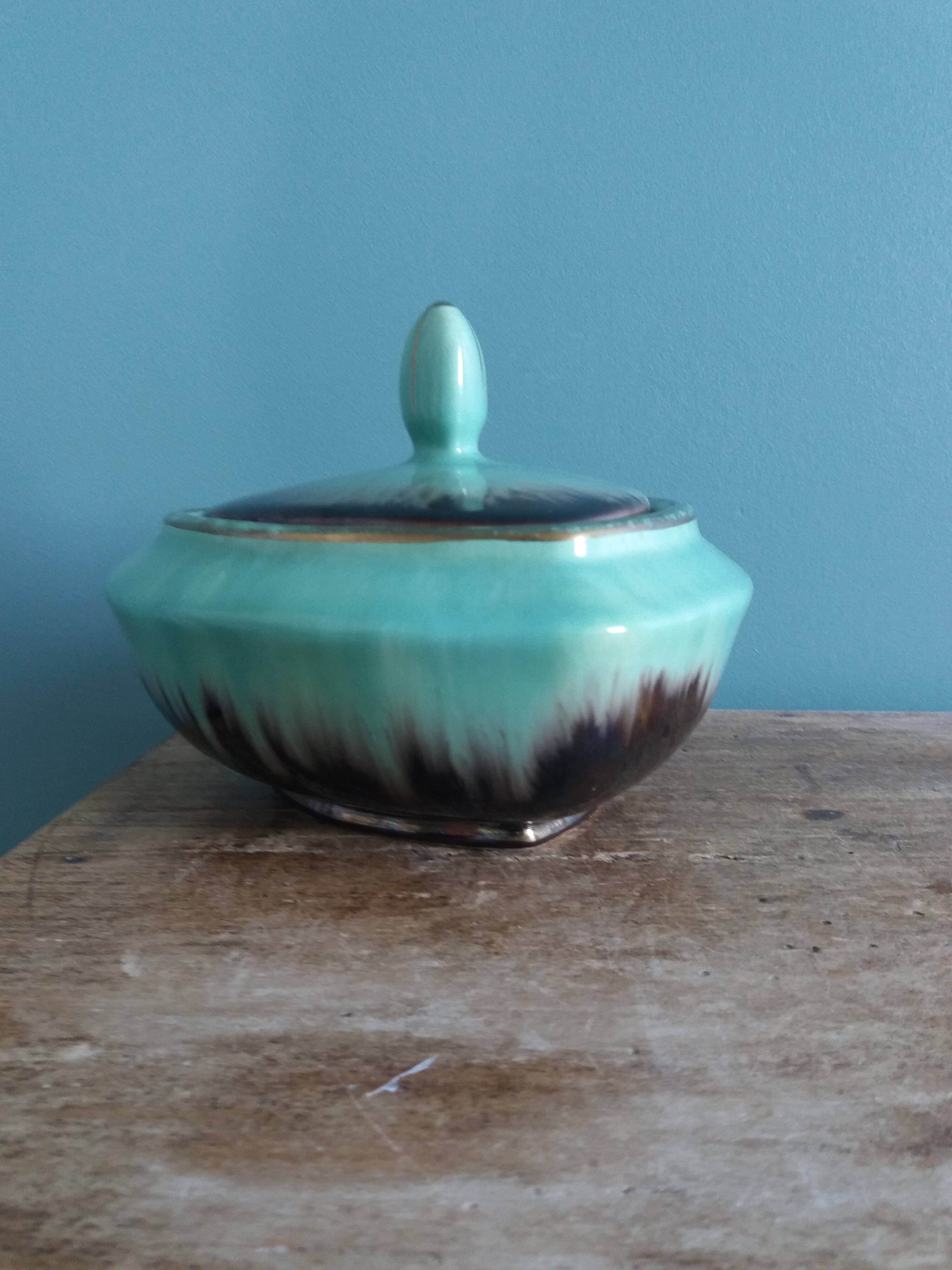 Ceramic sugar bowl/candy dish marked Germany