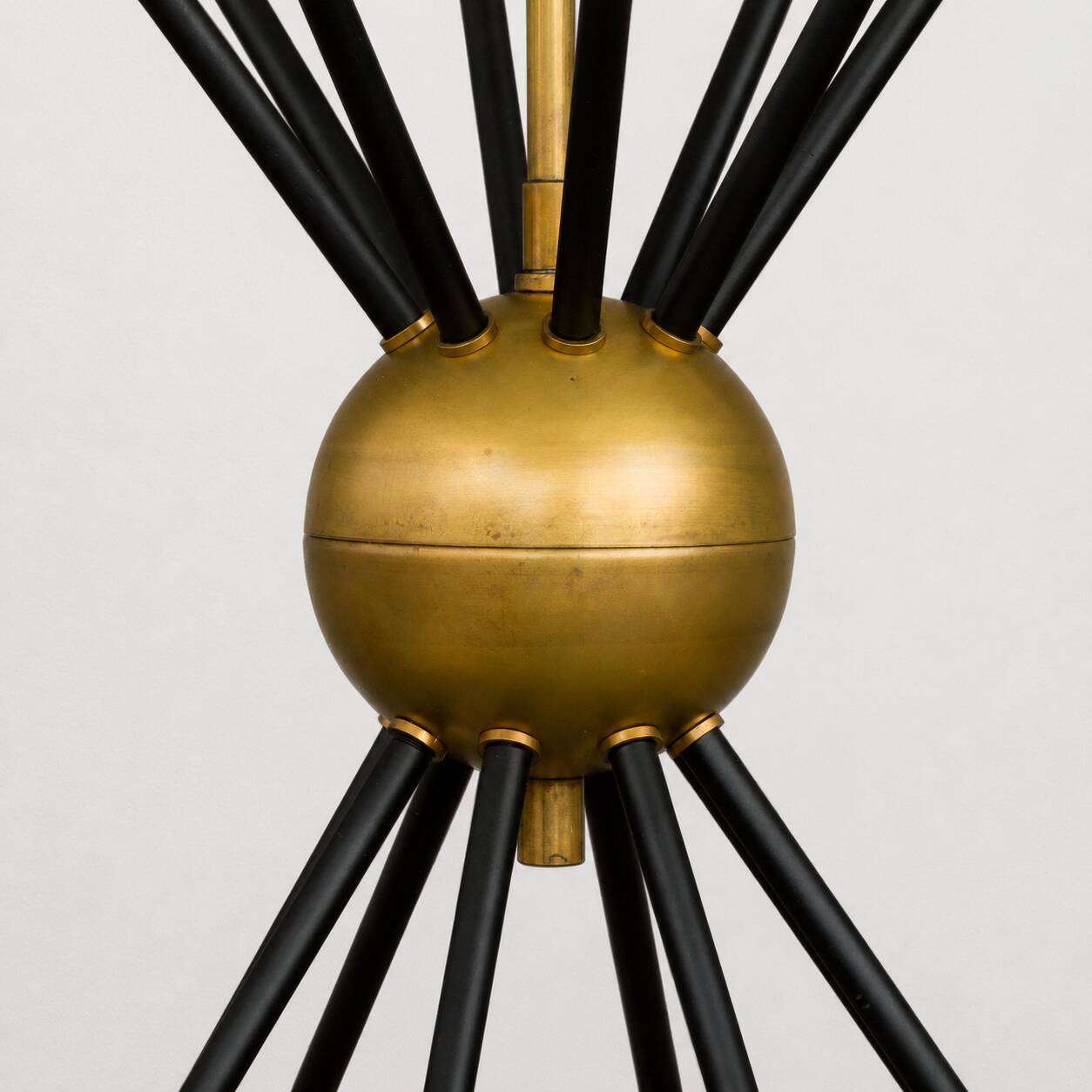 Italian Brass Sputnik Chandelier In Stilnovo Style