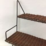Metal and wicker shelf Raoul Guys