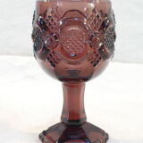 Advertising glass AVON purple decor in vintage relief