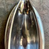 Silver stainless steel gravy boat