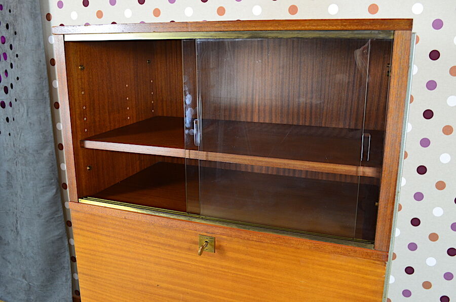 Top design vintage 1950 mahogany secretary