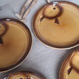 Set of 6 fish plates from Moulin des Loups