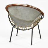 Cowhide armchair, circa 1960