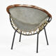 Fauteuil en peau de vache, circa 1960