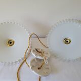 Duo of serrated opaline suspensions