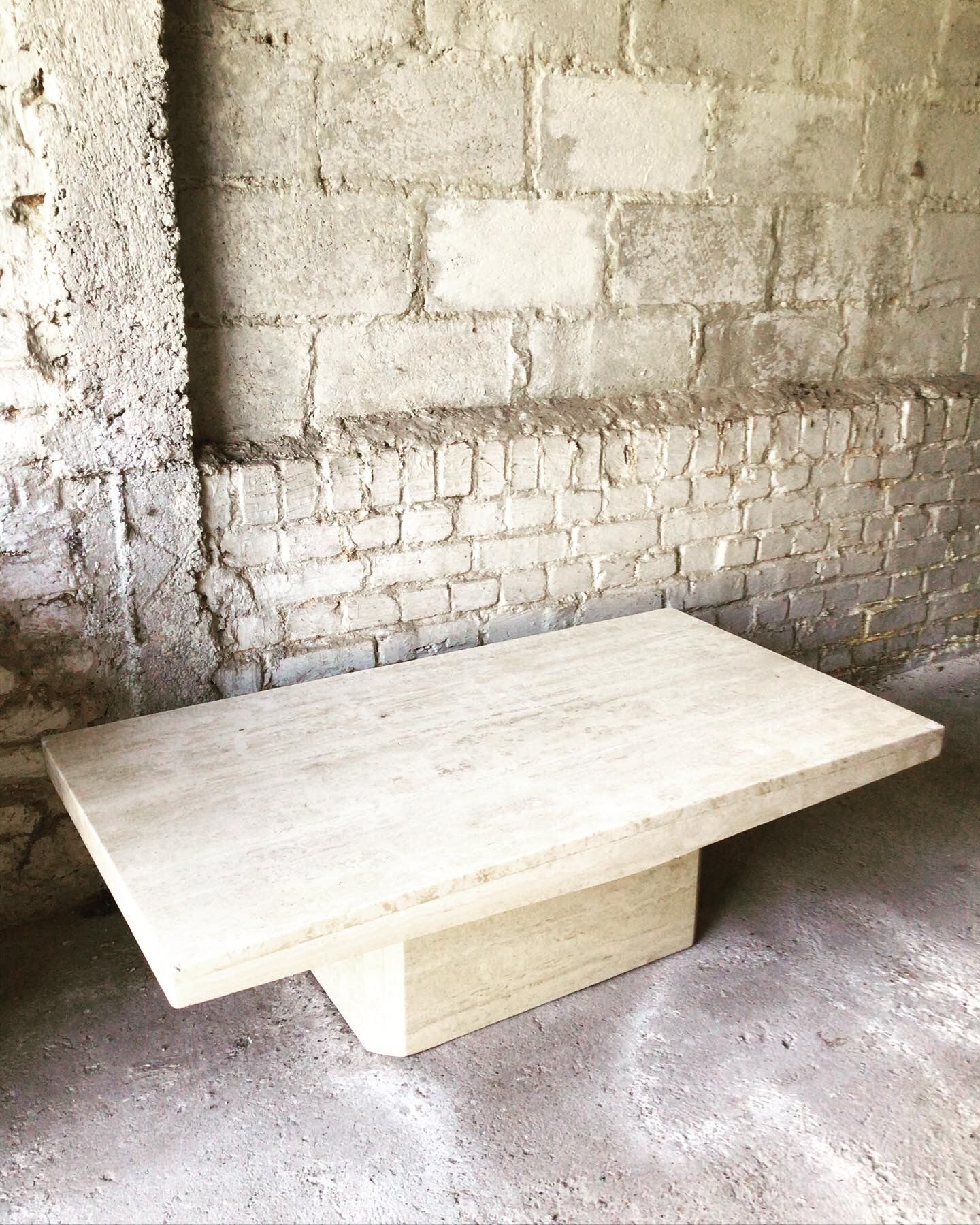 Italian travertine coffee table