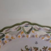 Assiette décorative s6 Lallier  à  Moustiers  pourtour ajouré