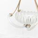 Vintage Barovier & Toso chandelier in transparent glass and brass, elegant 1940s design