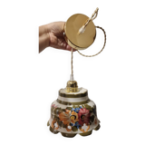 Rustic hand painted pendant light