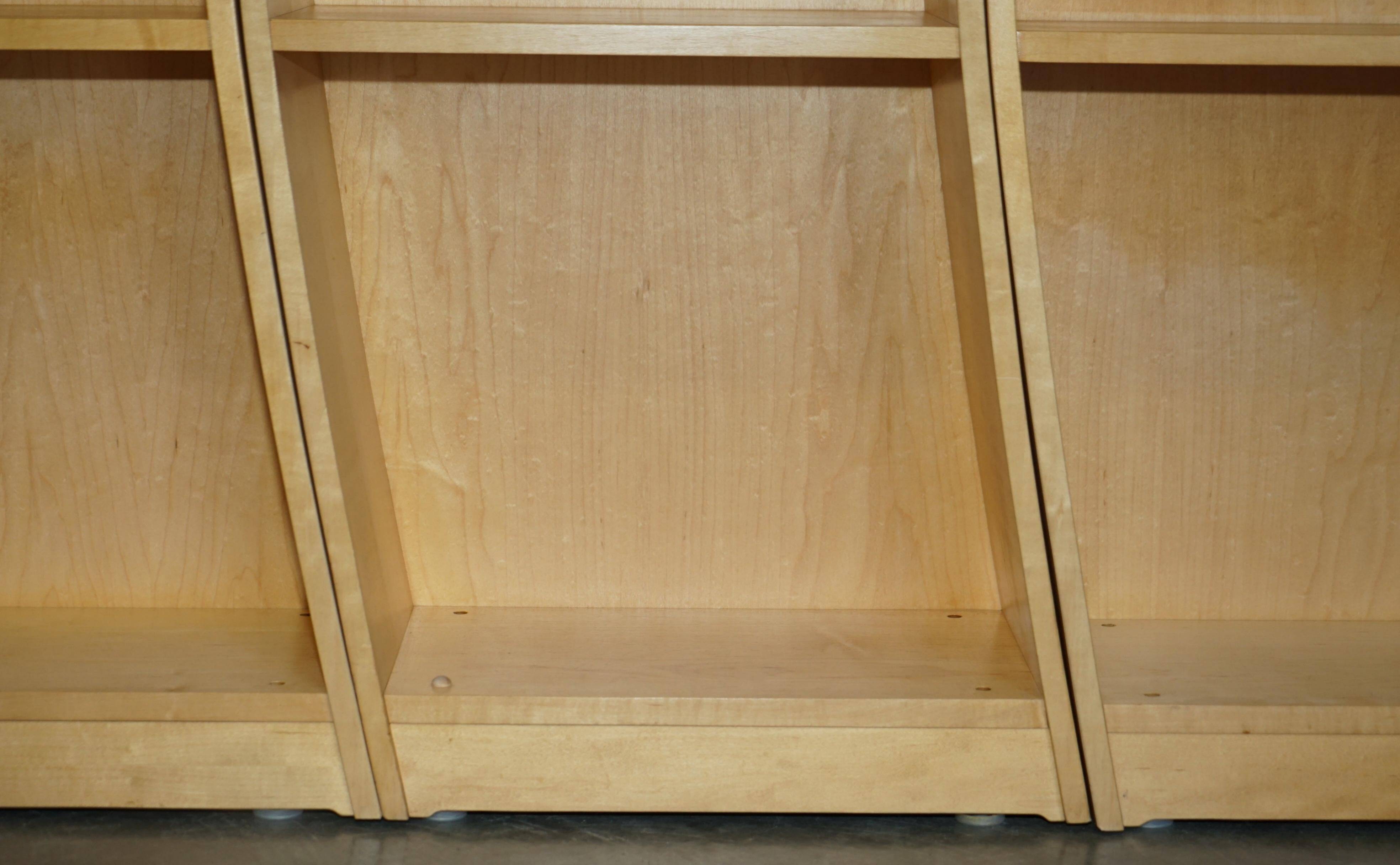 Birch libraries in three curved sections