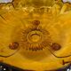 Large vintage amber glass bowl – 28 cm