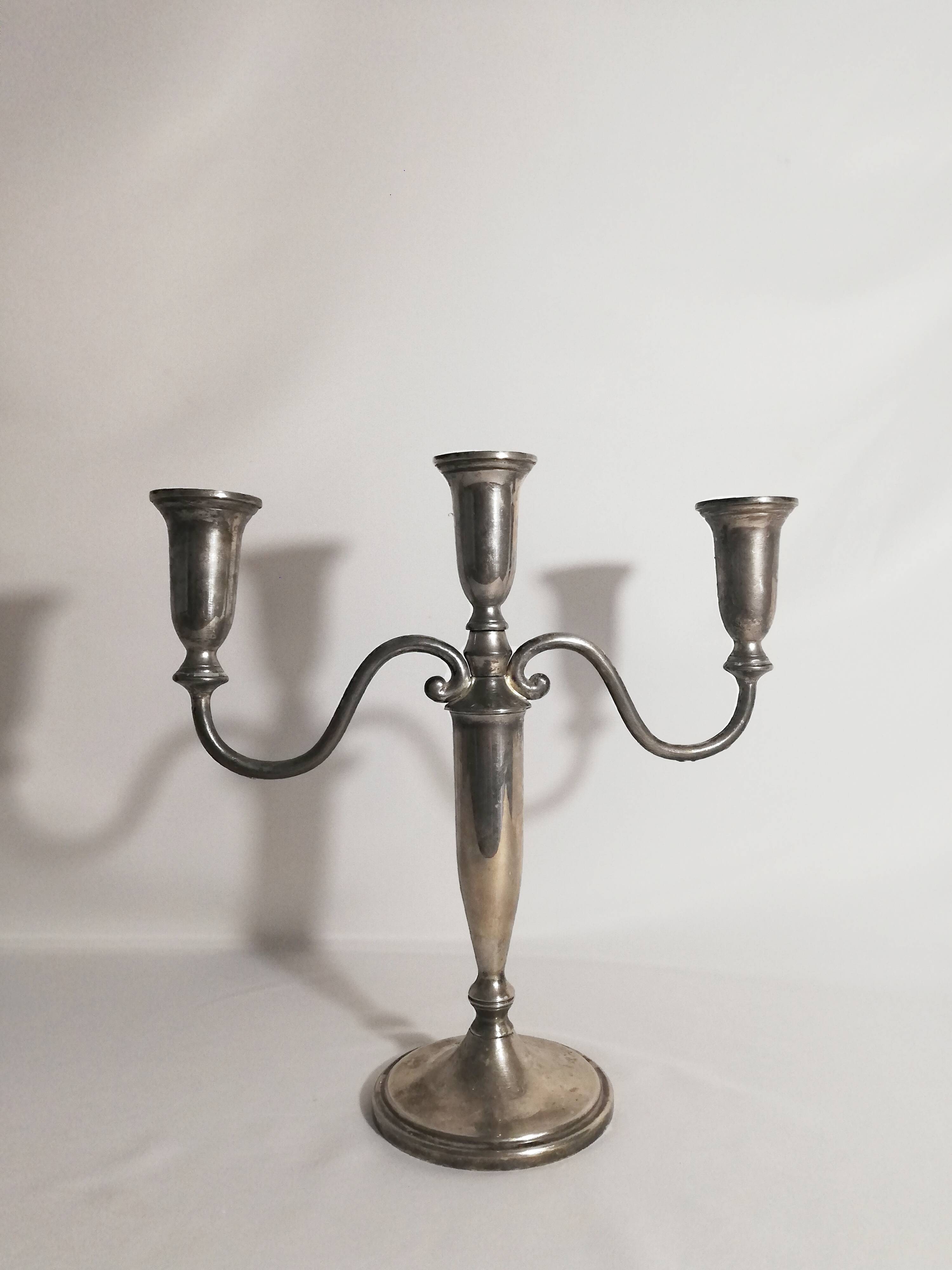 Silver-plated chandelier