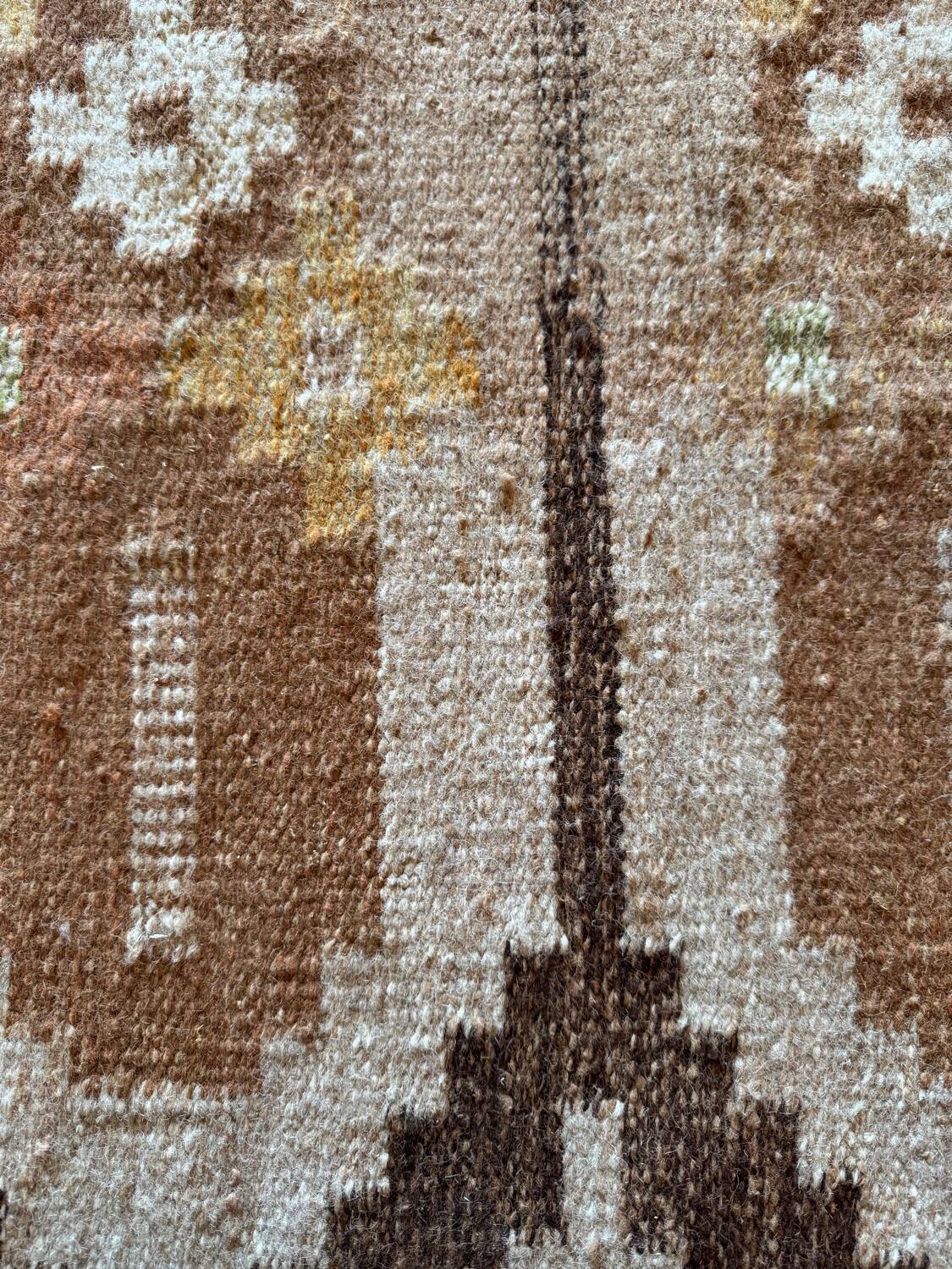 Tapis rolakan scandinave tissé à la main par Ingegerd Silow, Suède