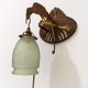 Art Deco parrot wall light in metal – unusual wall fixture