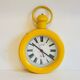Horloge murale métal et verre années 80