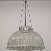 Italian XL dome pendant light in blown glass, 60s-70s
