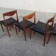 6 chaises scandinaves en skai noir