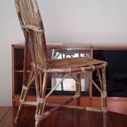 Chair in bamboo and rattan Audoux Minnet Golf Juan of the 1950s