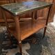 Servant table served back of sofa console end of sofa walnut marble green Louis XVI