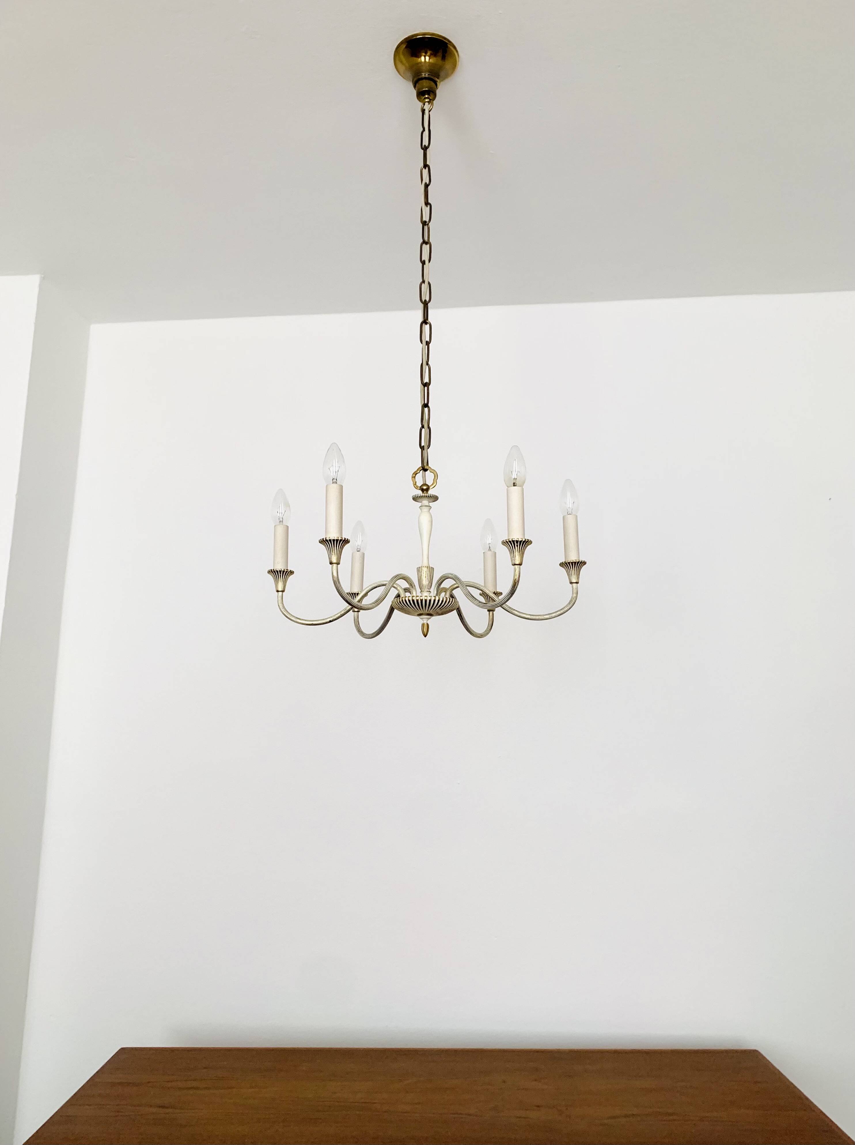 Brass Chandelier by Vereinigte Werkstätten München
