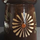 Pitcher covered glazed terracotta alsace Soufflenheim XXth