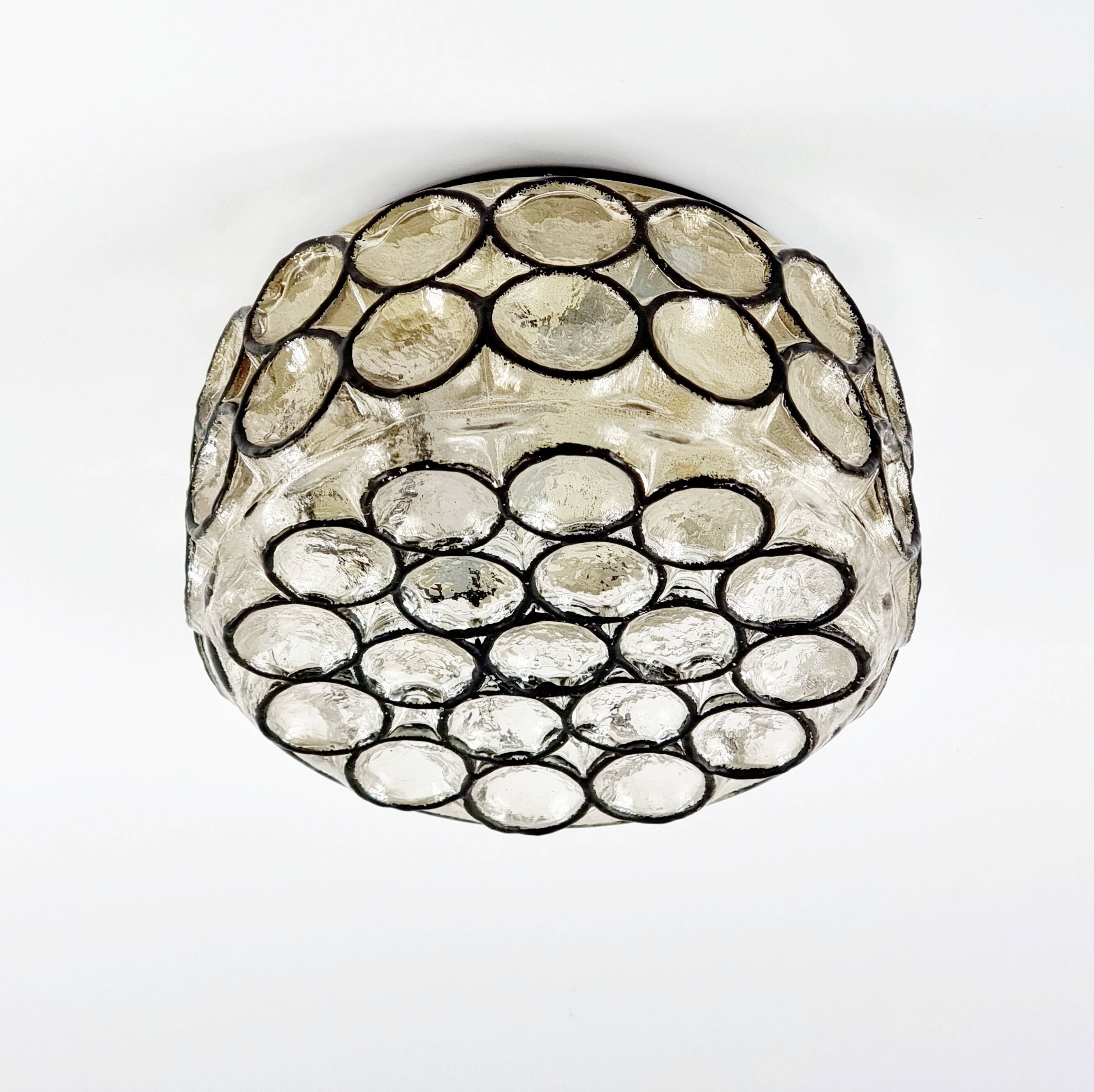 Applique ou plafonnier en verre du milieu du siècle de Limburg, Allemagne, années 1960