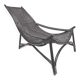Black rattan chaise longue deckchair armchair