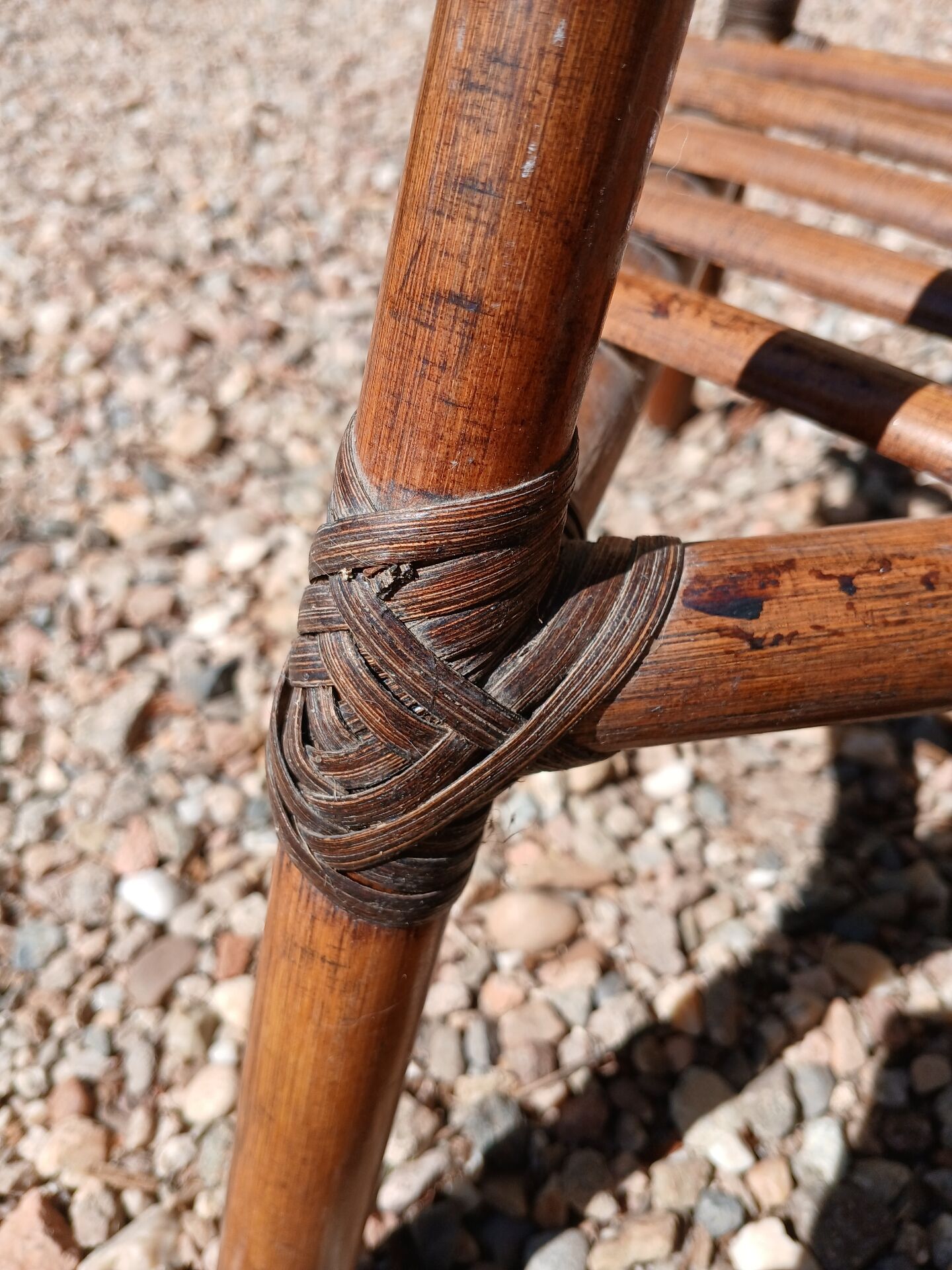 Large vintage bamboo plant stand