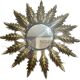 Sunflower sun mirror design 50 in gilded metal