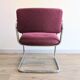 Strafor Steelcase 421 vintage armchair in plum fabric, 1989
