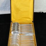 12 large cutlery ballshoe forks in silver metal Model SUZY