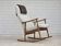 1970s, Scandinavian design, high-backed rocking chair, reupholstered.