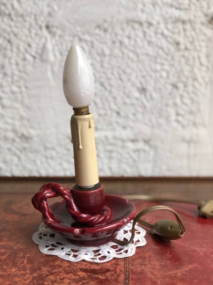 Bougeoir en céramique électrifié