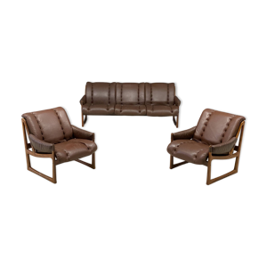 Sofa et 2 fauteuils en - palissandre