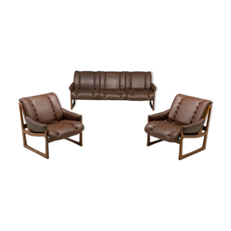 Torbjørn Afdal sofa and 2 armchairs, rosewood, Norway 1960s