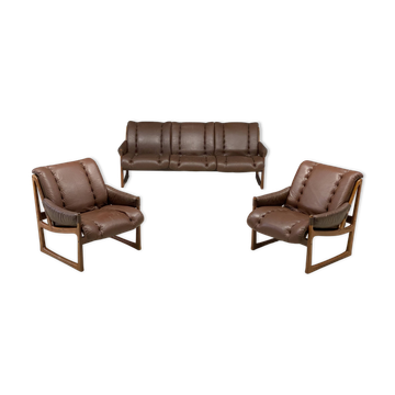Sofa et 2 fauteuils en palissandre Torbjørn Afdal, Norvège années 1960