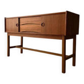 Scandinavian teak sideboard 1960s compact Danish design cabinet