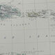 Carte de Cuba et de la mer des Caraïbes vers 1869 Keith Johnston Royal Atlas Carte colorée à la main
