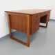Double-sided executive desk sled legs vintage Scandinavian style in teak from the 60s