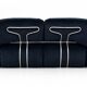 “Okay” 2-seater sofa by Adriano Piazzesi, Italy, 1970s – newly upholstered in black Prada velvet