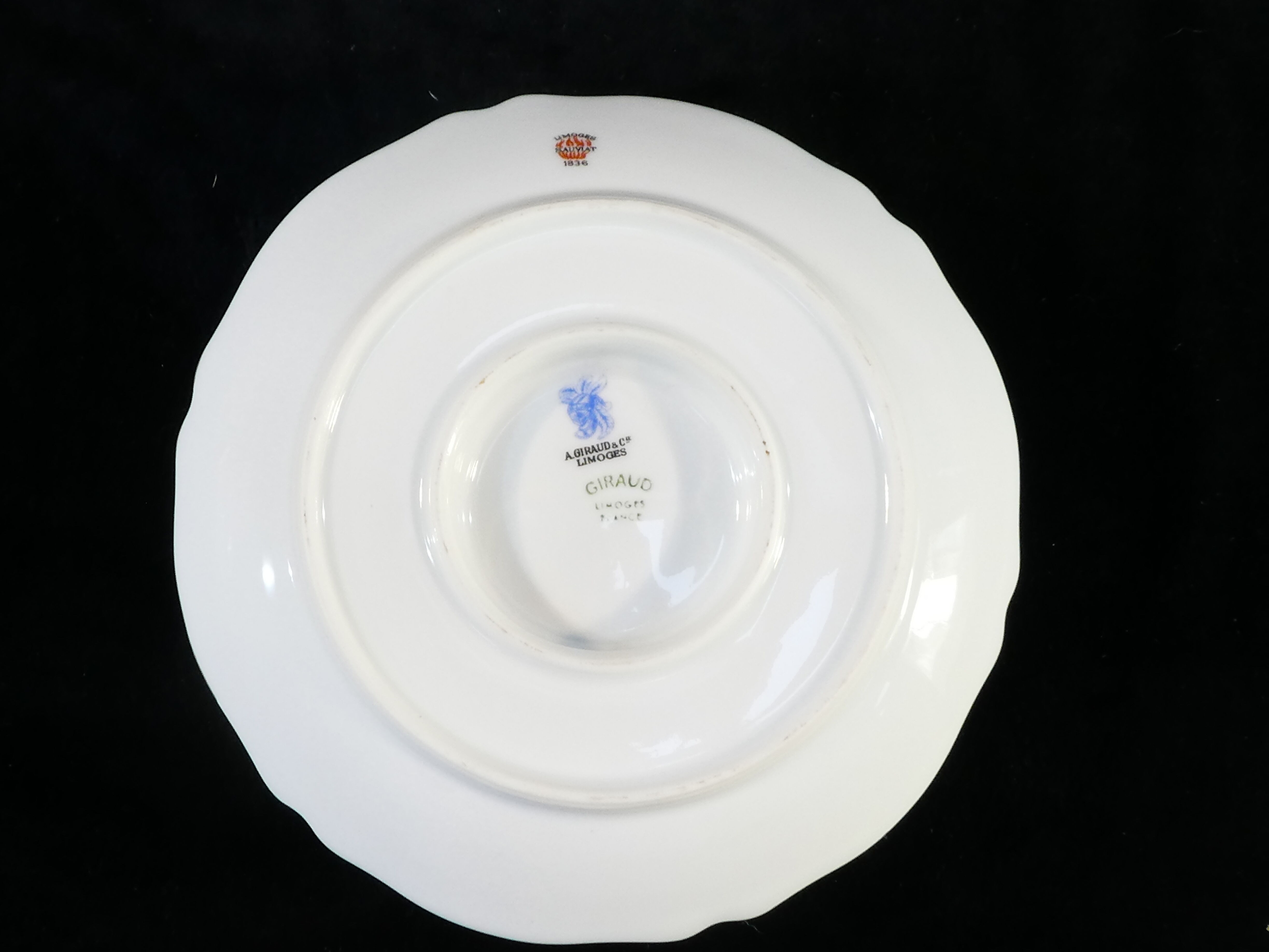 Porcelain sausage of Limoges giraud gilded hand painted