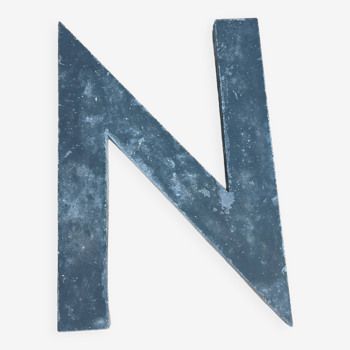 Vintage zinc letter "N"