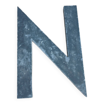 Vintage zinc letter "N"