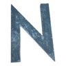 Lettre "N" vintage en zinc